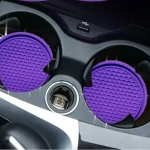 🆕 PURPLE (4) Car Cup Coasters